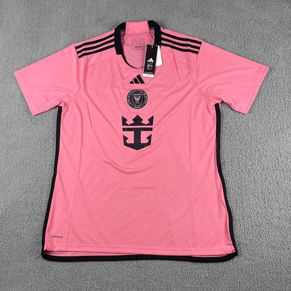 Leo Messi Inter Miami CF Men's Adidas X-Large Pink Black Home Stadium Jersey - Picture 1 of 13